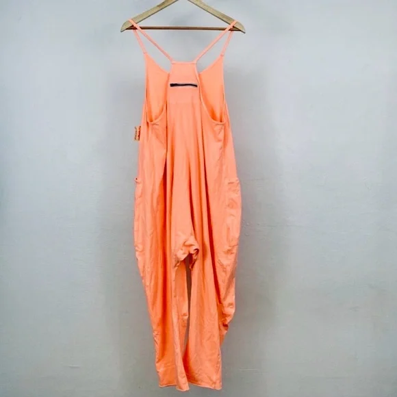 NWT FP Movement - Free People Hot Shot Onesie - Melon/Papaya - Size XS - Picture 4 of 8